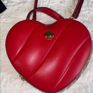 Viral Kate Spade Vibrant Red Heart Crossbody Bag